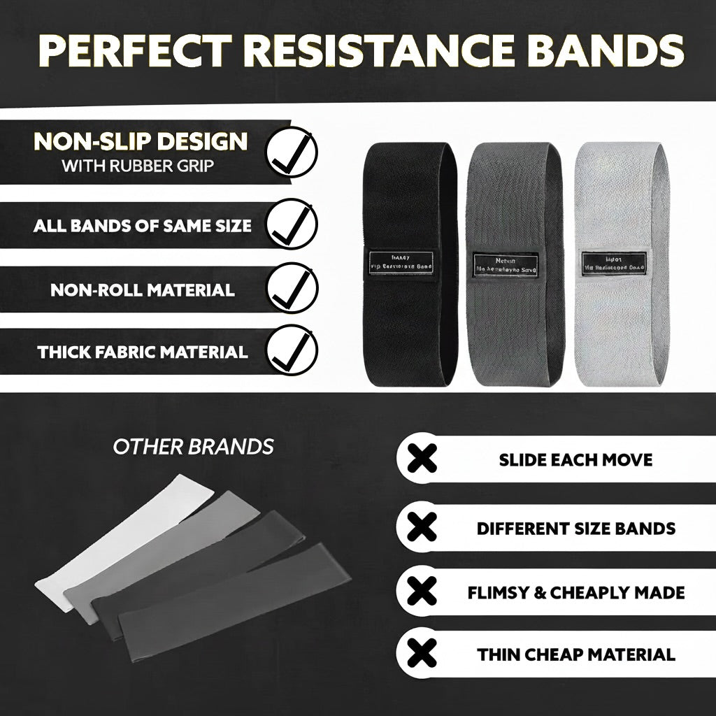Glute & Thigh Resistance Bands – Heavy-Duty Fabric Bands for Booty, Squats & Strength Training