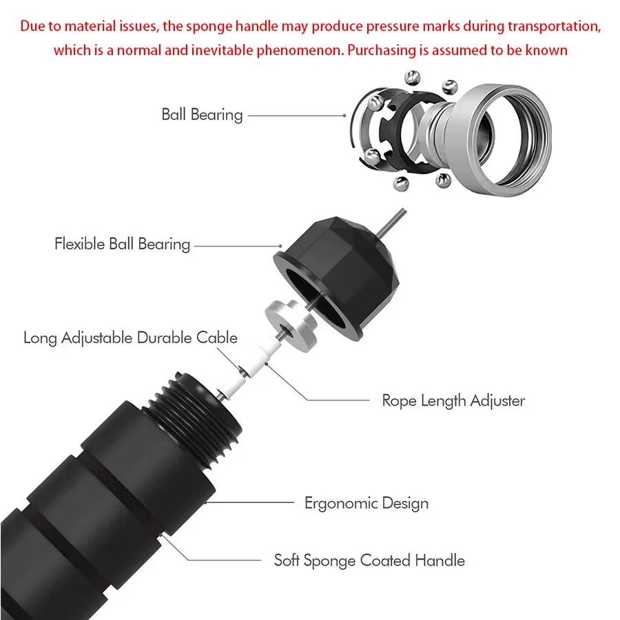 Tangle-Free Adjustable Jump Rope – Speed Skipping Rope with Ball Bearings for Fitness & Cardio