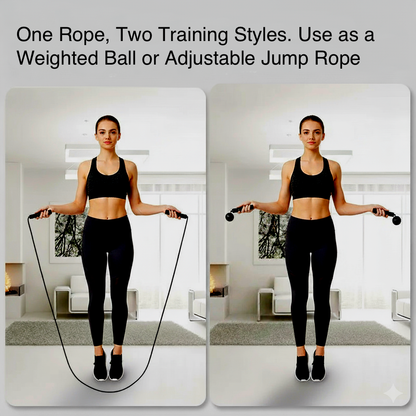 2-in-1 Smart Jump Rope – Adjustable Skipping Rope with Calorie Counter, Ball Bearings & Non-Slip Handles