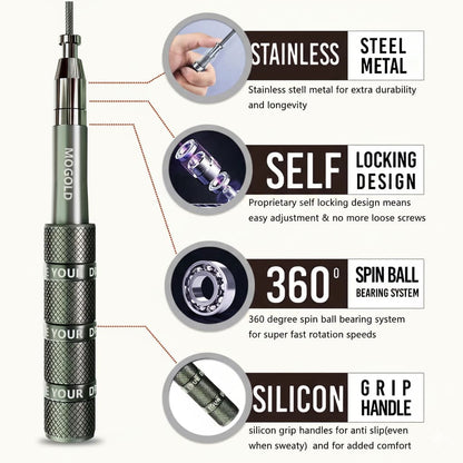 Pro Telescopic Jump Rope – Durable Adjustable Rope for Gym, Boxing, and CrossFit Workouts