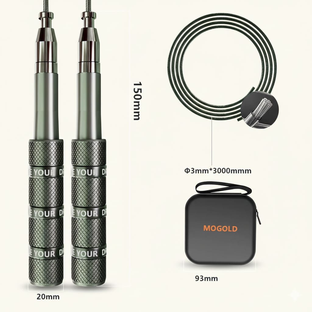 Pro Telescopic Jump Rope – Durable Adjustable Rope for Gym, Boxing, and CrossFit Workouts