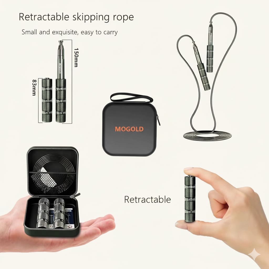 Pro Telescopic Jump Rope – Durable Adjustable Rope for Gym, Boxing, and CrossFit Workouts