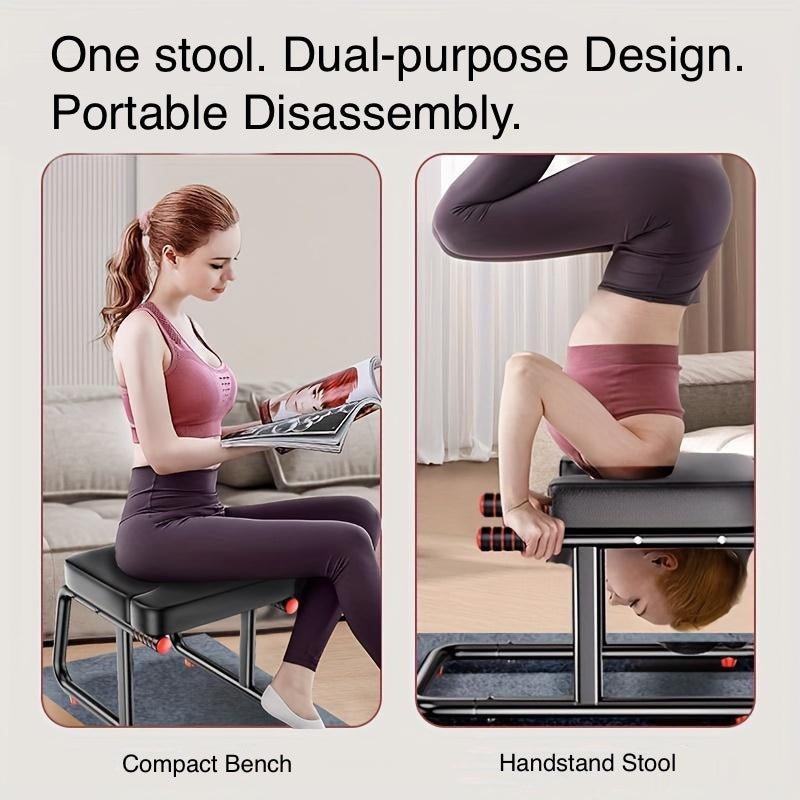 Foldable Headstand Bench – Strengthen Core & Improve Balance with This Studio-Quality Yoga Inversion Chair