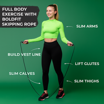 2-in-1 Adjustable Weighted Jump Rope | Corded & Cordless, Tangle-Free Design