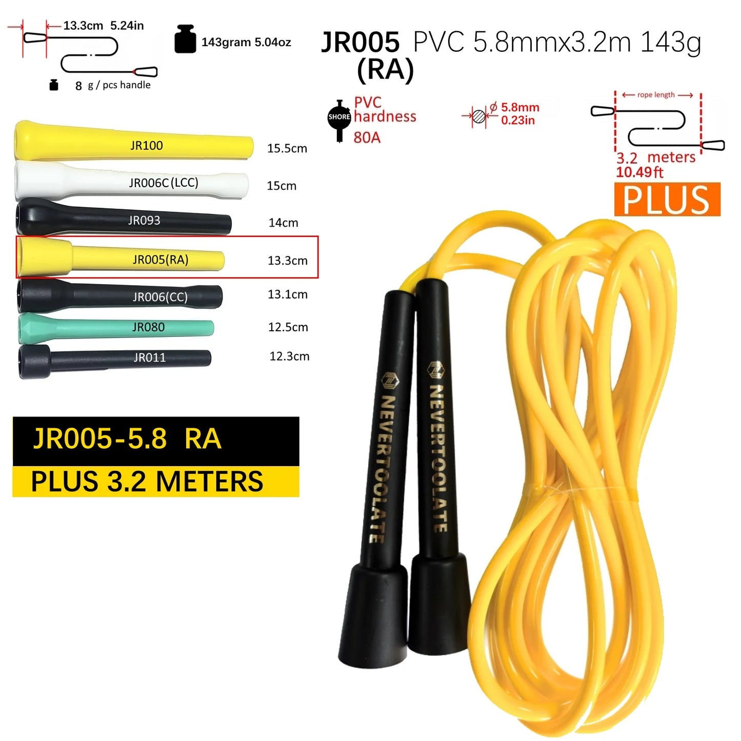 High-Speed Tangle-Free Jump Rope – Durable TPU & PVC Skipping Rope for Fitness and CrossFit Training