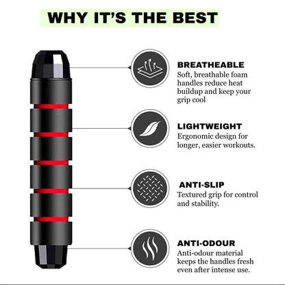 2-in-1 Adjustable Weighted Jump Rope | Corded & Cordless, Tangle-Free Design