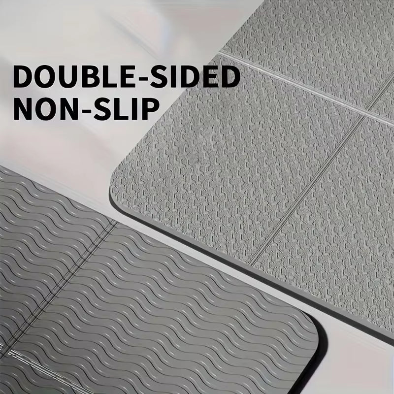 Foldable Yoga Mat Mute Eco Friendly Folding Travel Fitness Exercise Double Sided Non-Slip for Pilates & Floor Workouts Dance