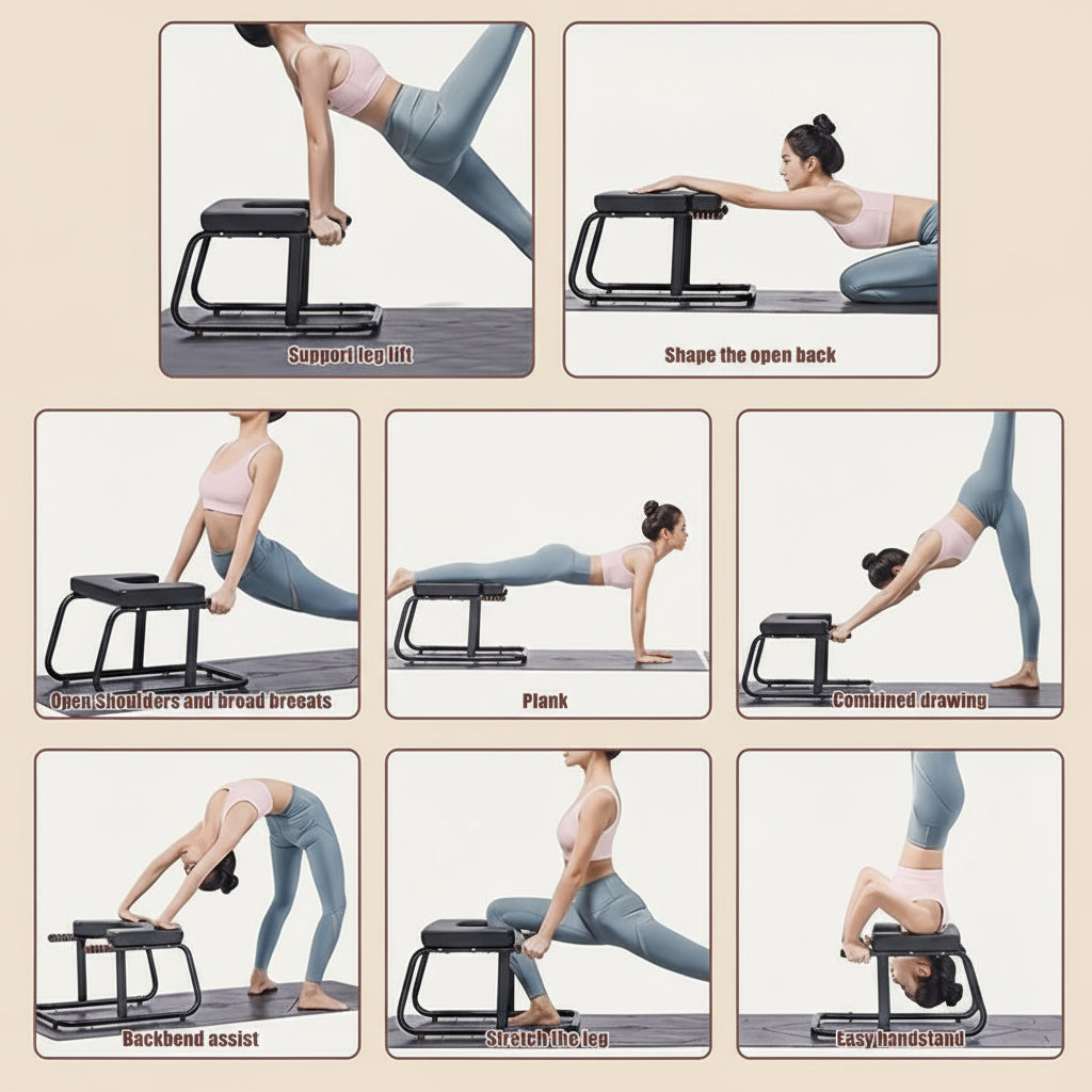 Foldable Headstand Bench – Strengthen Core & Improve Balance with This Studio-Quality Yoga Inversion Chair
