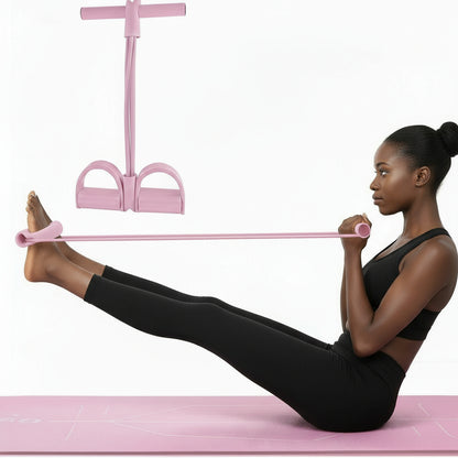 4-Tube Multi - Function Tension Rope with Handles - Home Gym Sit - up & Tummy Training Equipment for Men & Women