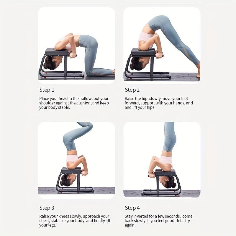 Foldable Headstand Bench – Strengthen Core & Improve Balance with This Studio-Quality Yoga Inversion Chair