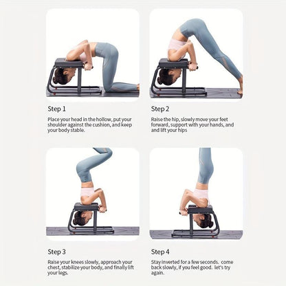 Foldable Headstand Bench – Strengthen Core & Improve Balance with This Studio-Quality Yoga Inversion Chair